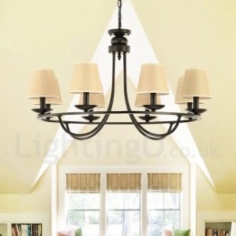 Jednoposchodová lustrová lampa Country Retro 8 Light
