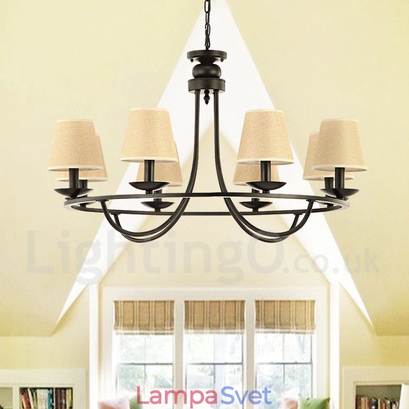 Jednoposchodová lustrová lampa Country Retro 8 Light