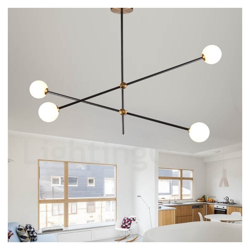 Moderné súčasné 4 ľahké 2-poschodové lusterové svetlo