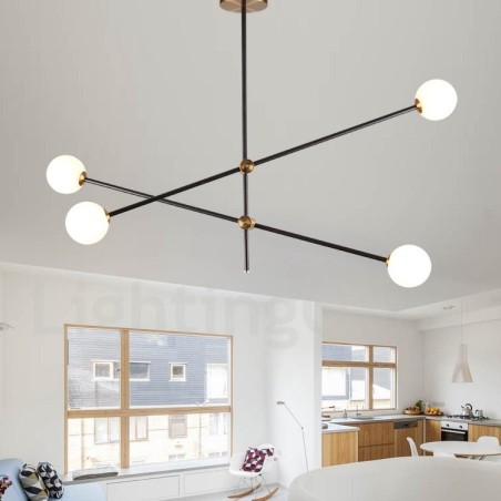 Moderné súčasné 4 ľahké 2-poschodové lusterové svetlo Moderné súčasné 4 ľahké 2-poschodové lusterové svetlo