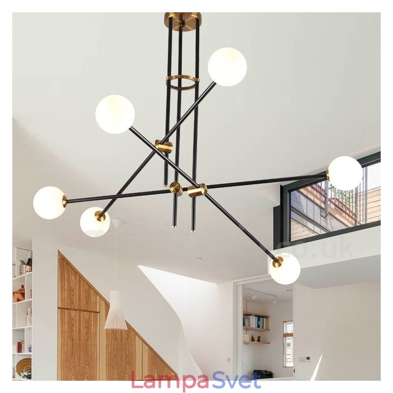 Moderné súčasné 6-svetlé 3-poschodové lusterové svetlo