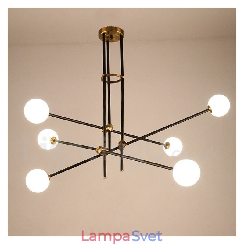 Moderné súčasné 6-svetlé 3-poschodové lusterové svetlo