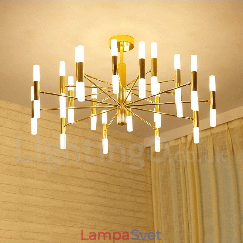 40 Light Golden 2-vrstvová moderná súčasná lustrová svetelná lampa
