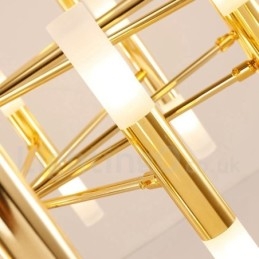 40 Light Golden 2-vrstvová moderná súčasná lustrová svetelná lampa
