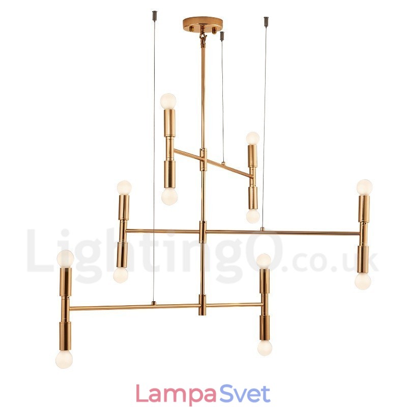 8 Svetlá 3-vrstvová moderná súčasná lustrová lampa Svetlo