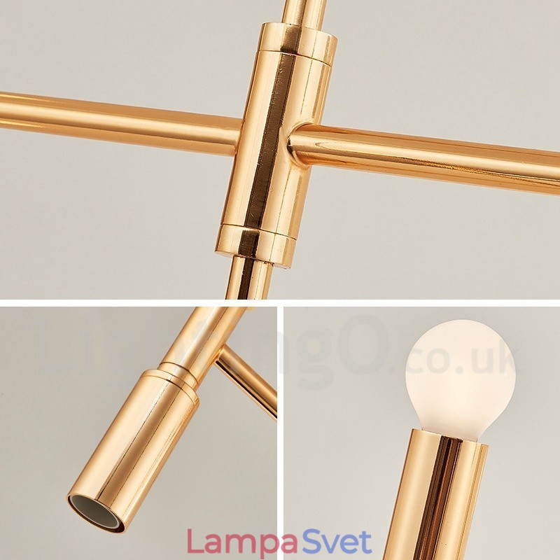 8 Svetlá 3-vrstvová moderná súčasná lustrová lampa Svetlo