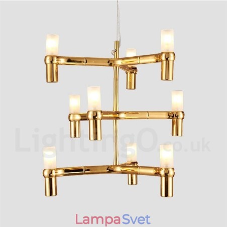 9 Svetlá 3-vrstvová moderná súčasná lustrová lampa Svetlo 9 Svetlá 3-vrstvová moderná súčasná lustrová lampa Svetlo