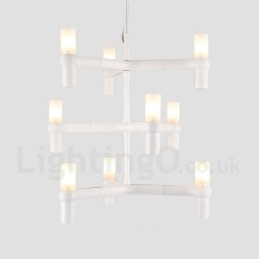 9 Svetlá 3-vrstvová moderná súčasná lustrová lampa Svetlo