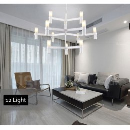 12 Ľahká 3-vrstvová moderná súčasná lustrová lampa Svetlo