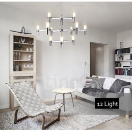 12 Ľahká 3-vrstvová moderná súčasná lustrová lampa Svetlo