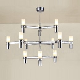 12 Ľahká 3-vrstvová moderná súčasná lustrová lampa Svetlo