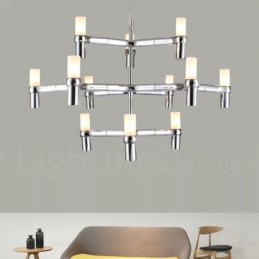 12 Ľahká 3-vrstvová moderná súčasná lustrová lampa Svetlo