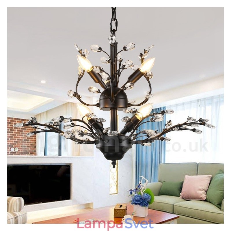 60CM Výška 45CM Široká Moderná súčasná 7 svetelná lustrová lampa Svetlo