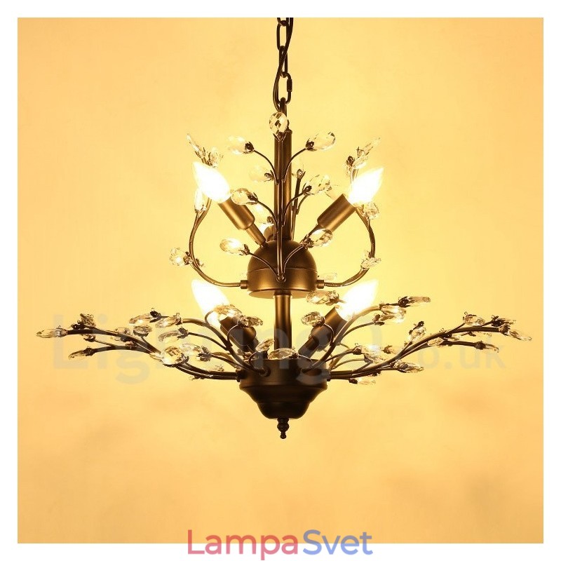 60CM Výška 45CM Široká Moderná súčasná 7 svetelná lustrová lampa Svetlo
