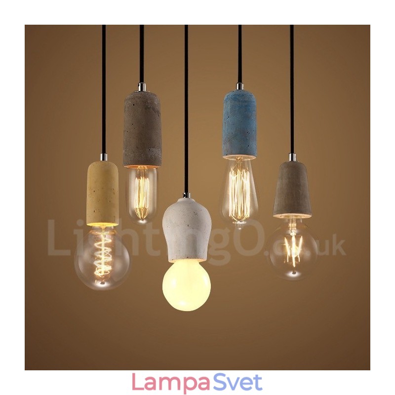 1 Light Rustic Lodge Concrte Pendant Light