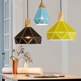 Wood 1 Light Moderné súčasné kovové závesné svietidlo
