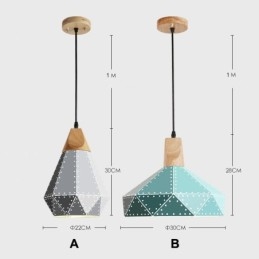 Wood 1 Light Moderné súčasné kovové závesné svietidlo