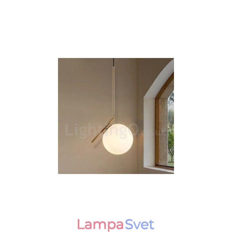 1 ľahké moderné závesné svietidlo so skleneným tienidlom