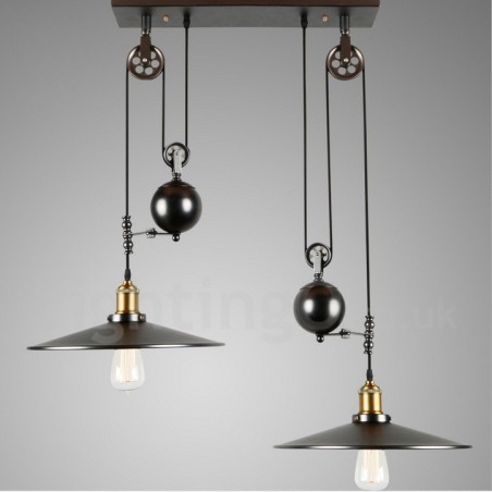 2 Light Country Vintage kovové závesné svietidlo 2 Light Country Vintage kovové závesné svietidlo