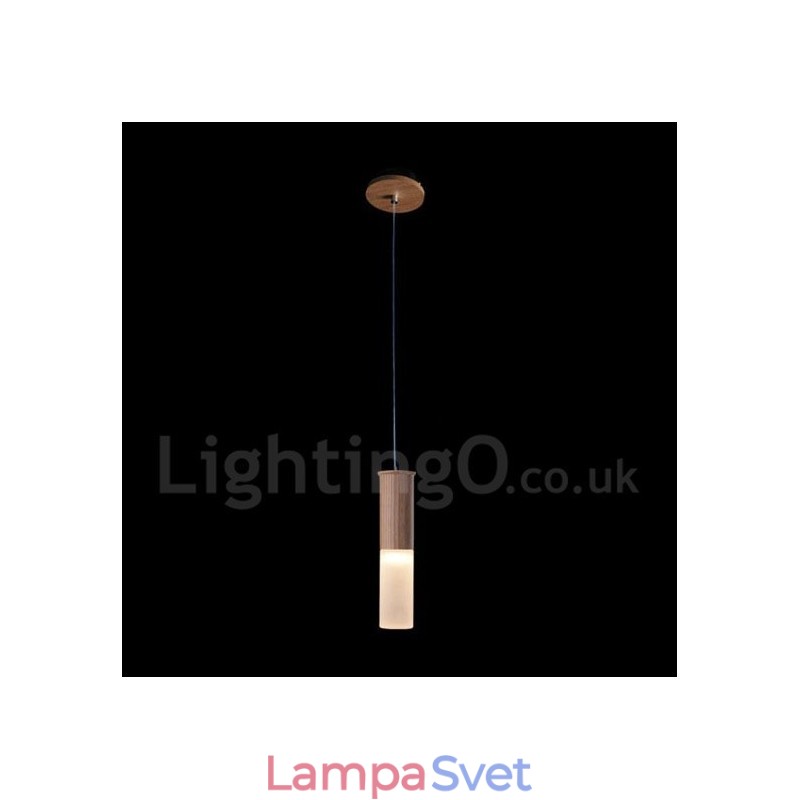 Moderné súčasné drevené závesné svietidlo One Light