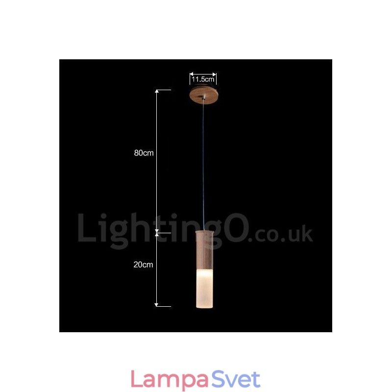 Moderné súčasné drevené závesné svietidlo One Light