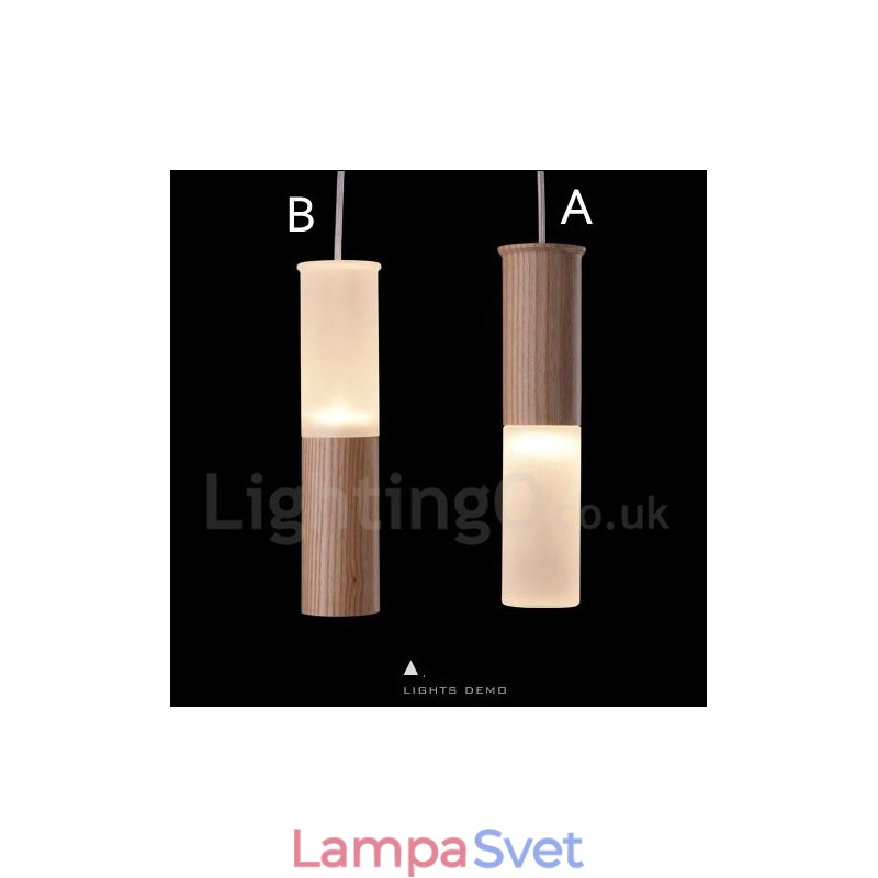 Moderné súčasné drevené závesné svietidlo One Light