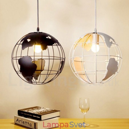 Kovové závesné svietidlo Country Vintage Globe Kovové závesné svietidlo Country Vintage Globe
