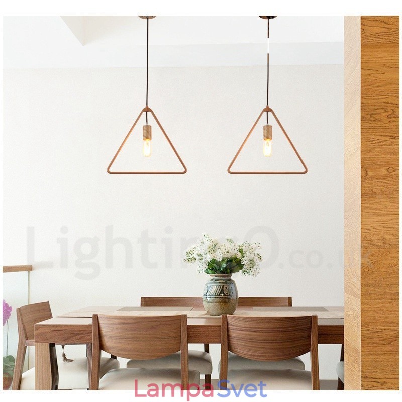 1 Light Rustic Lodge Drevené závesné svetlo