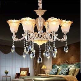 Závesná lampa European Style Retro Crystal Závesná lampa Americange