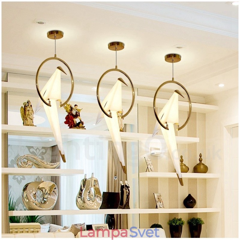 Moderný súčasný papierový žeriav 1 svetelné závesné svietidlo