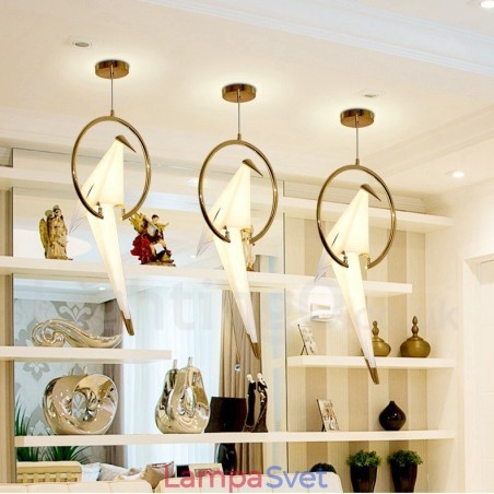 Moderný súčasný papierový žeriav 1 svetelné závesné svietidlo