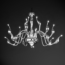 Moderné luster Light 18 Lights G4 Chrome Finish