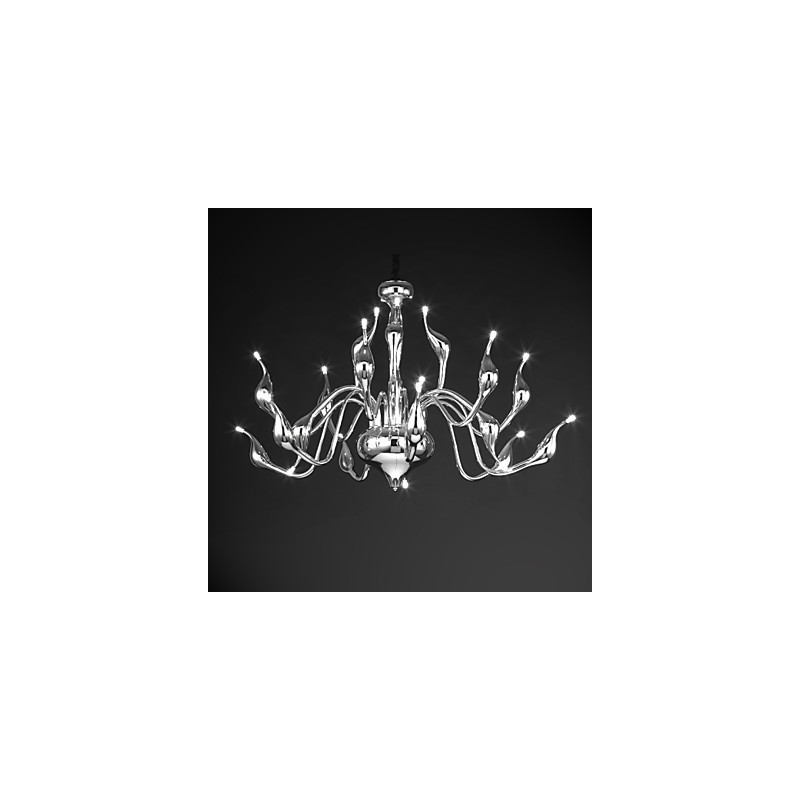 Moderné luster Light 18 Lights G4 Chrome Finish