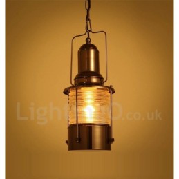 Retro Vintage 1 Light Lucerna Medené závesné svetlo