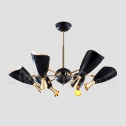Moderná súčasná lustrová lampa so 6 svetlami