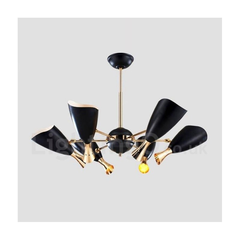 Moderná súčasná lustrová lampa so 6 svetlami