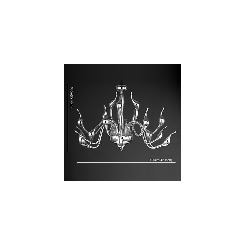 Moderné luster Light 18 Lights G4 Chrome Finish