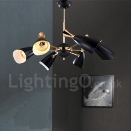 Moderná súčasná lustrová lampa so 6 svetlami
