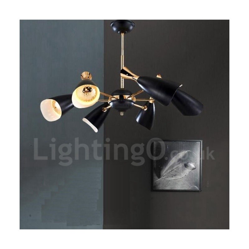 Moderná súčasná lustrová lampa so 6 svetlami