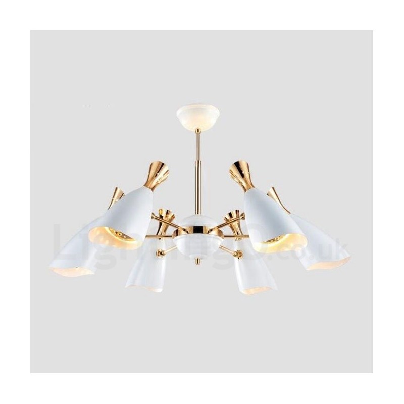 Moderná súčasná lustrová lampa so 6 svetlami