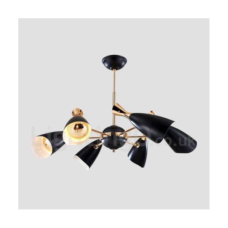 Moderná súčasná lustrová lampa so 6 svetlami