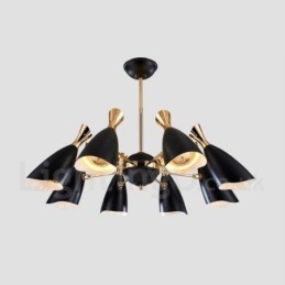 Moderná súčasná lustrová lampa s 8 svetlami