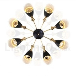 Moderná súčasná lustrová lampa s 8 svetlami