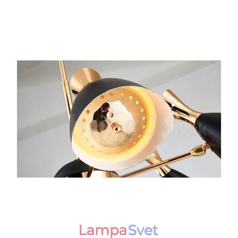 Moderná súčasná lustrová lampa s 8 svetlami