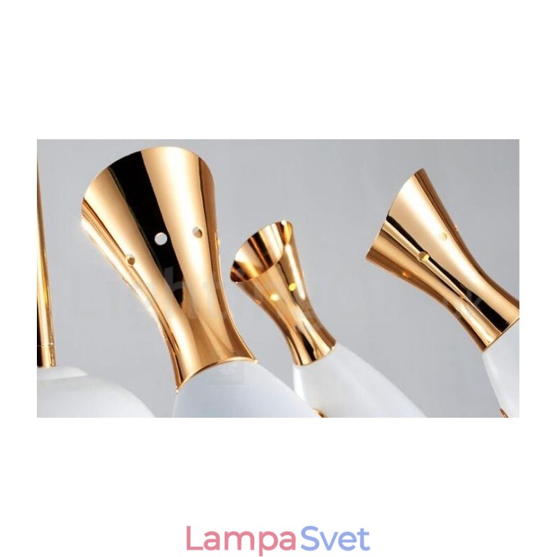 Moderná súčasná lustrová lampa s 8 svetlami