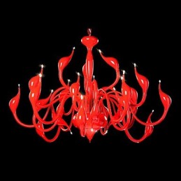 Moderný luster Light 24 Lights G4 Red Paint