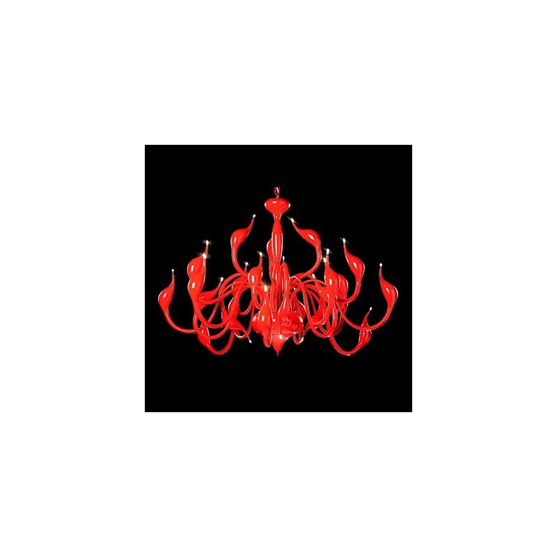 Moderný luster Light 24 Lights G4 Red Paint