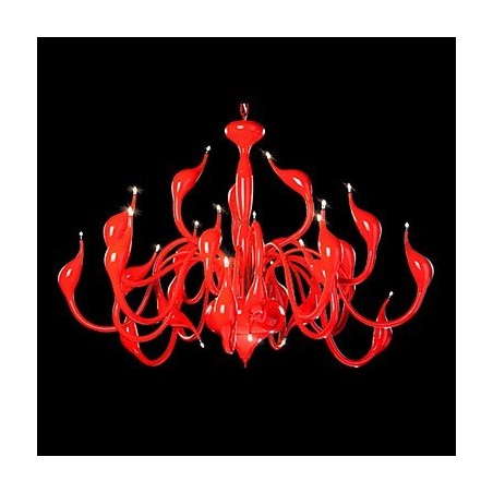 Moderný luster Light 24 Lights G4 Red Paint Moderný luster Light 24 Lights G4 Red Paint