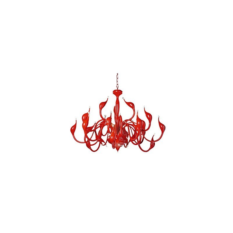Moderný luster Light 24 Lights G4 Red Paint