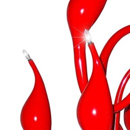Moderný luster Light 24 Lights G4 Red Paint